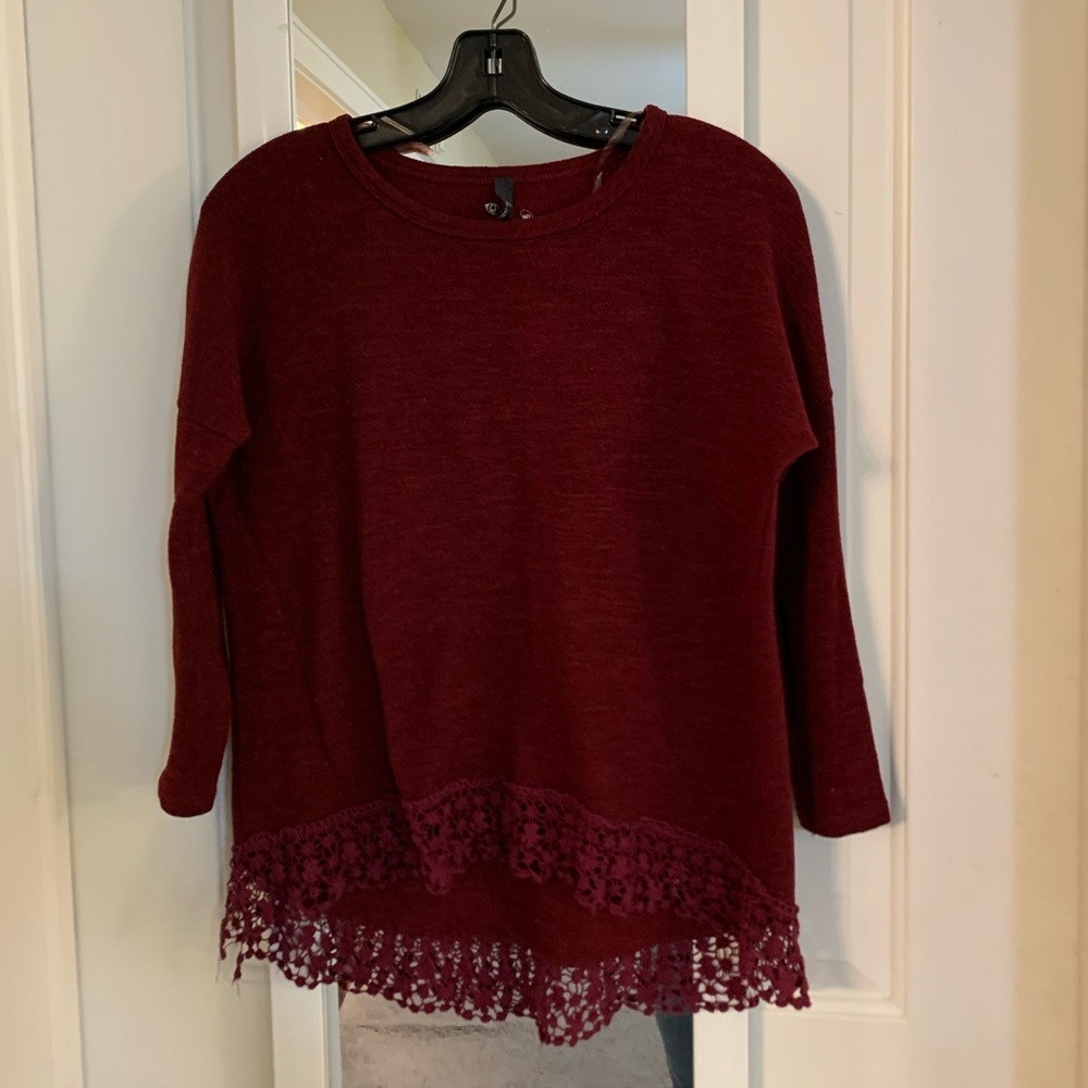 Maroon sweater. Size small